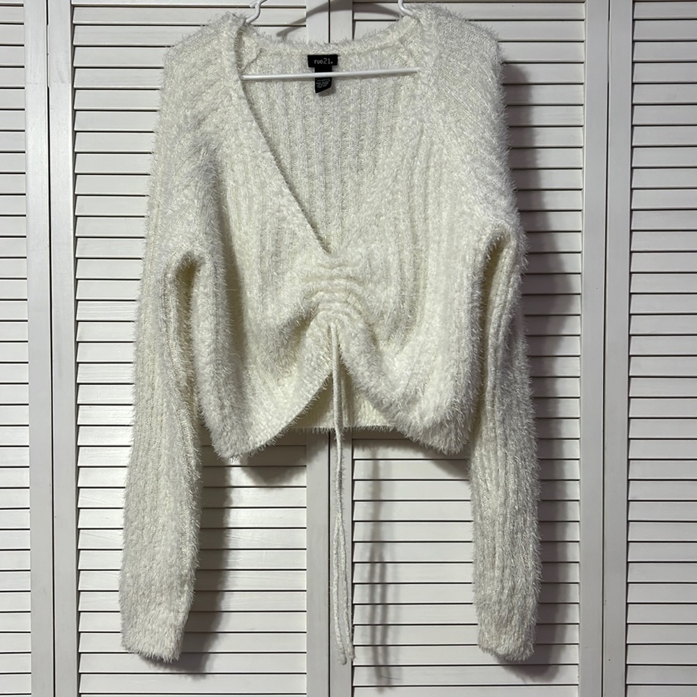 Rue21 Rouched fuzzy sweater